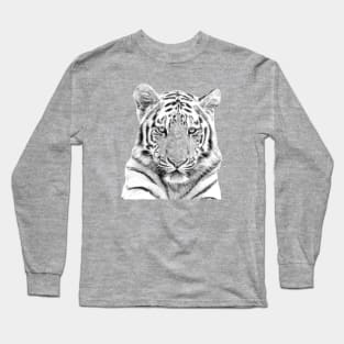 Black and White Tiger Long Sleeve T-Shirt